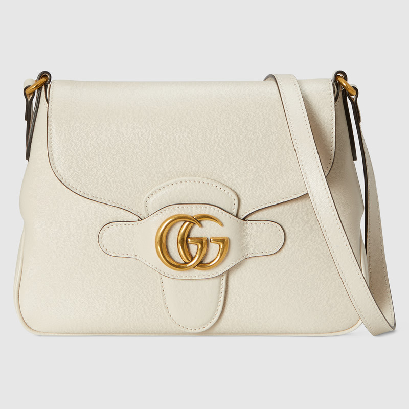 Gucci Small Messenger Bag with Double G Shoulder Bag 648934 White